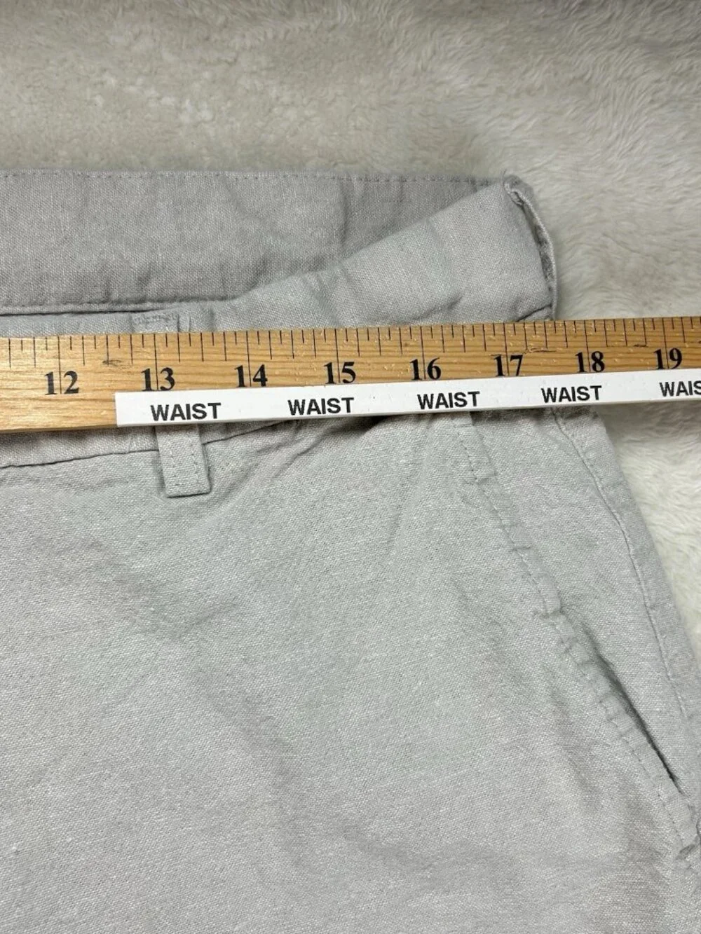 Banana Republic Linen Blend Pants Men's Tan 35x32 Straight Leg “Read”